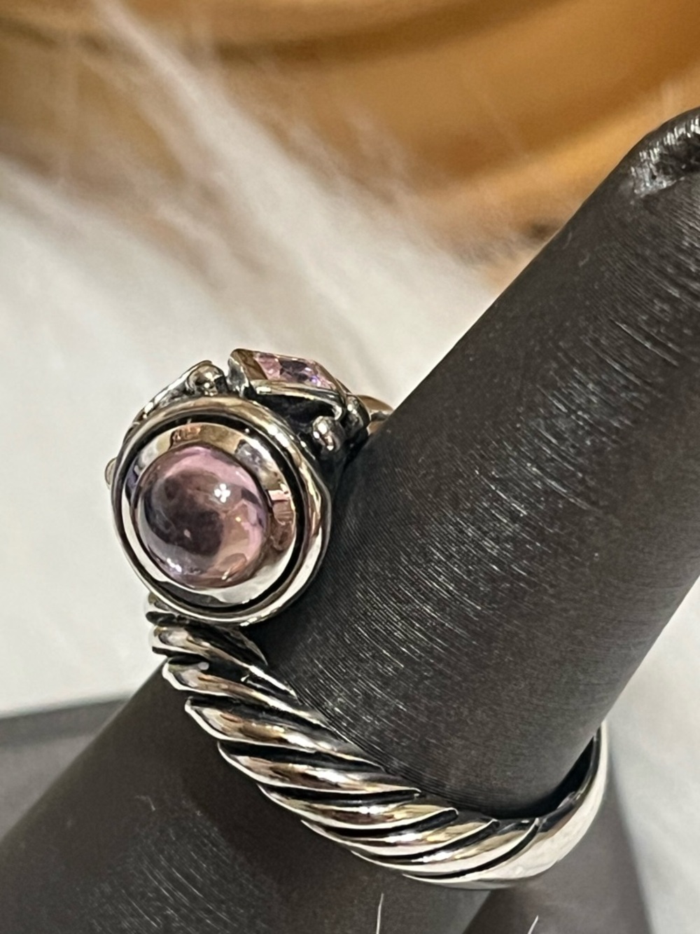 Pink Cable Wrap Around Ring - Picture 5 of 16